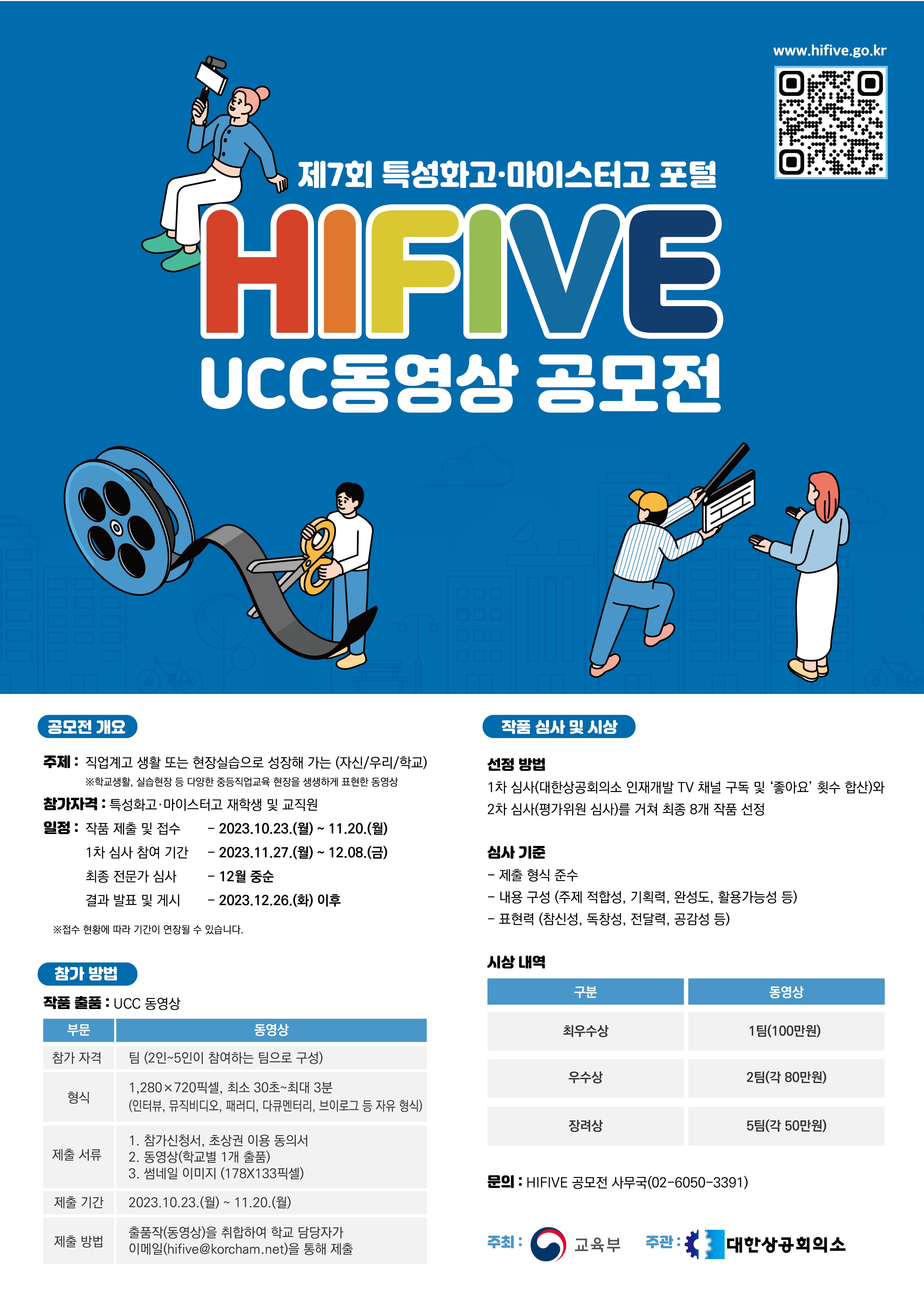 제7회 특성화고·마이스터고 포털 HIFIVE UCC 동영상 공모전 포스터.jpg