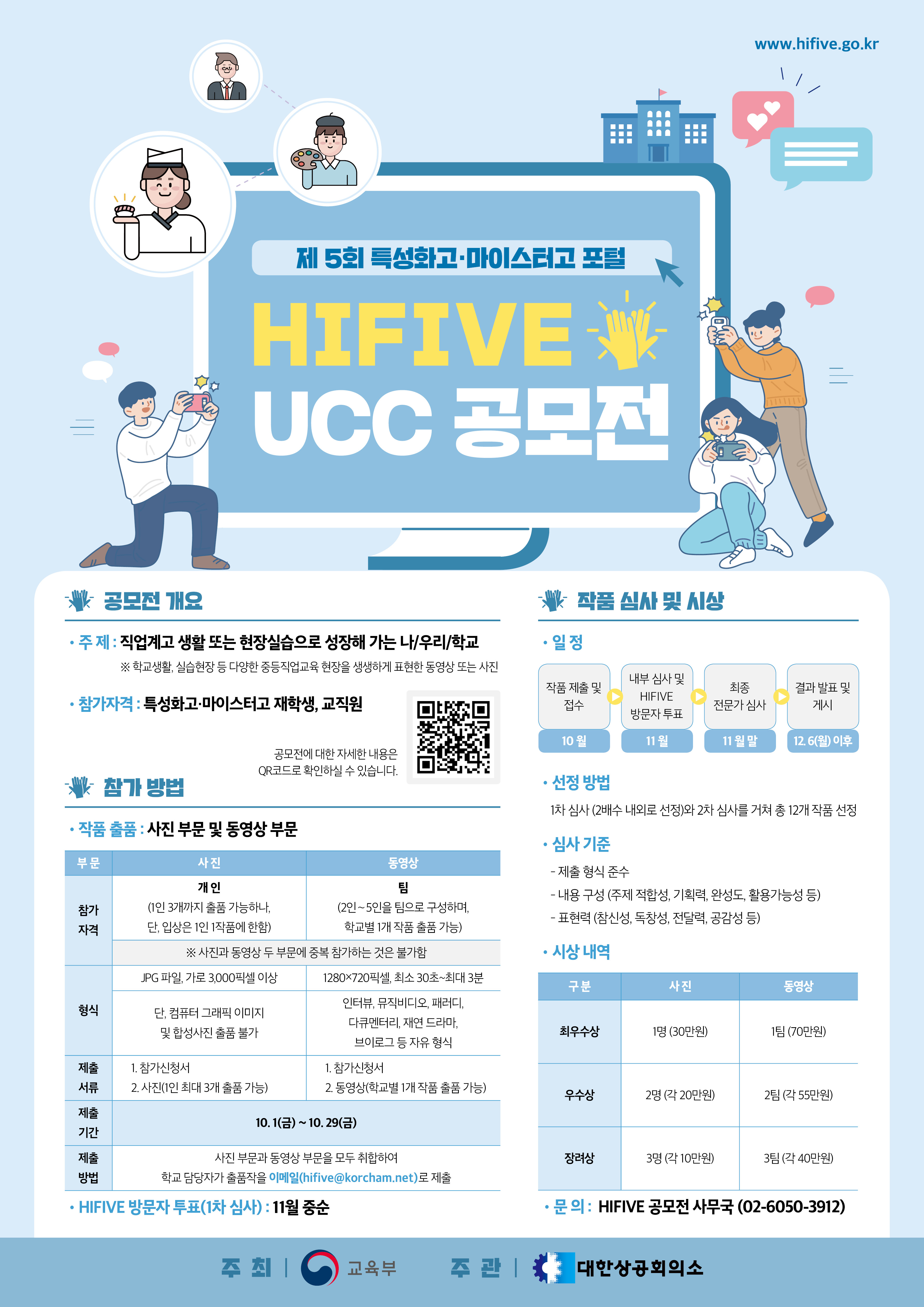 대한상공회의소_제5회 특성화고·마이스터고 포털 HIFIVE UCC 공모전 포스터_210913_4차.jpg