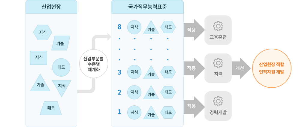 국가직무능력표준 주요개념 이미지